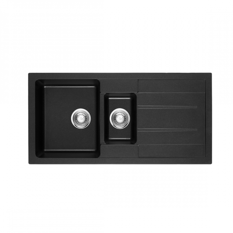 Мивка за кухня, гранит Inter Ceramic ICGS 8201 BLACK - цена: 649.00лв.